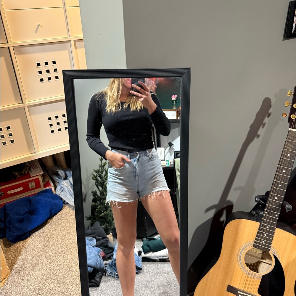 American Eagle Outfitters Light Blue Jean Shorts